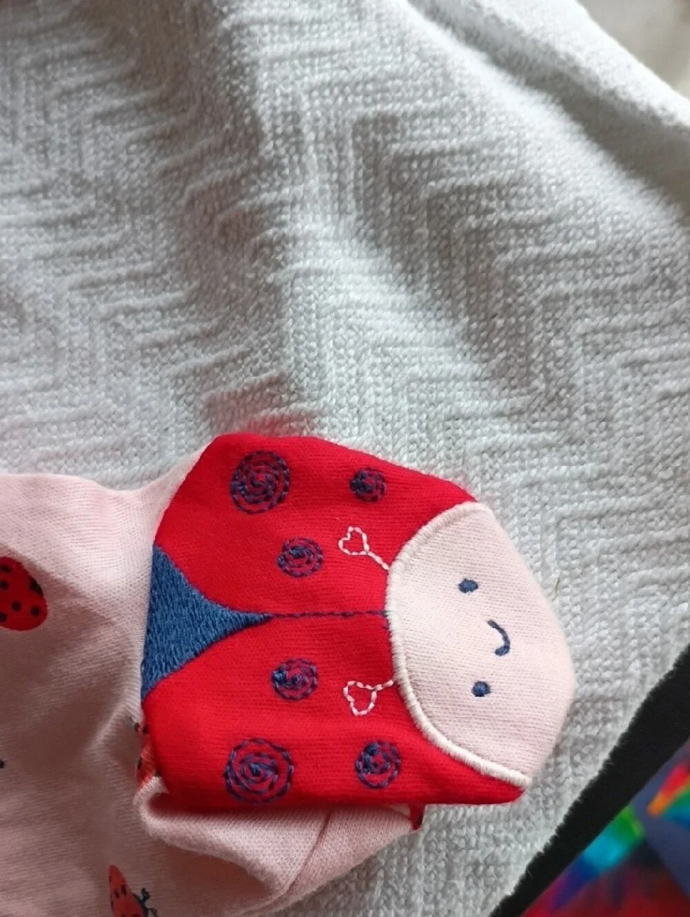 Carter's Pink Ladybug Footed Zip One-Piece